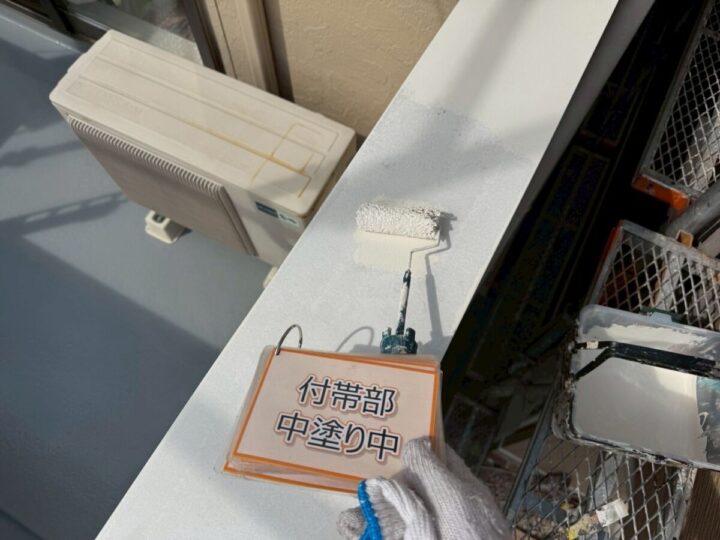 ベランダ笠木塗装③