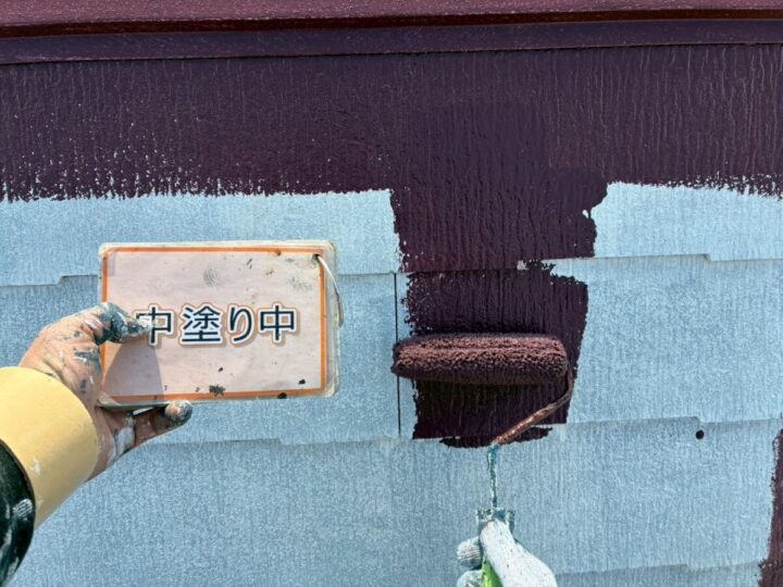 小屋屋根塗装②
