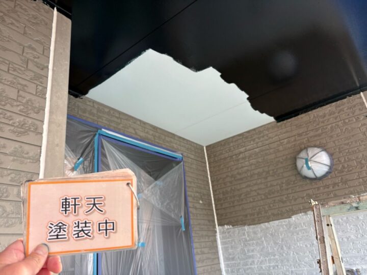 軒天塗装①