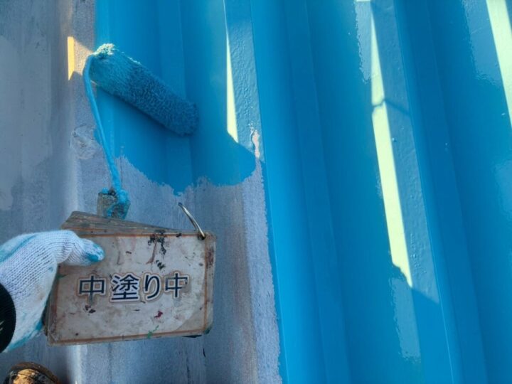 折半屋根塗装③