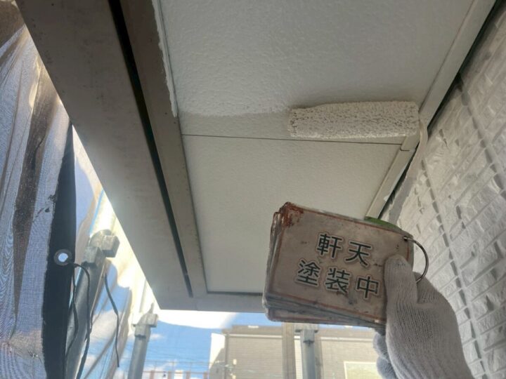 軒天塗装①
