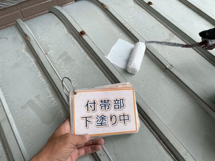 駐輪場塗装②